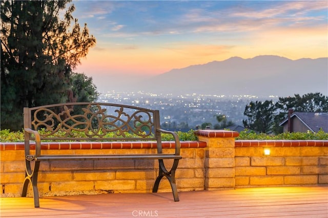 1601 Calle De Armonia, San Dimas, CA 91773 - wooden terrace featuring a mountain view