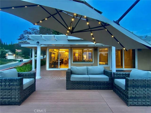 1601 Calle De Armonia, San Dimas, CA 91773 - wooden deck with an outdoor living space