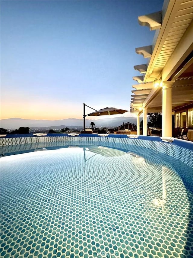 1601 Calle De Armonia, San Dimas, CA 91773 - view of pool at dusk