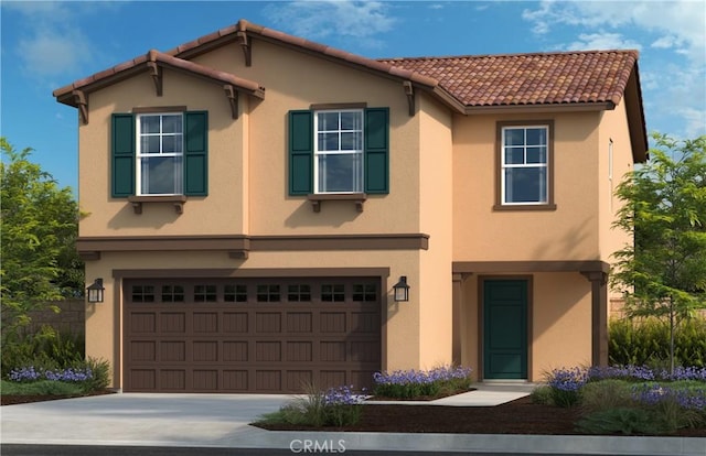 30376 Tesoro Ranch Rd, Homeland, CA 92548 - view of front of house featuring stucco siding, an attached garage, and a tiled roof