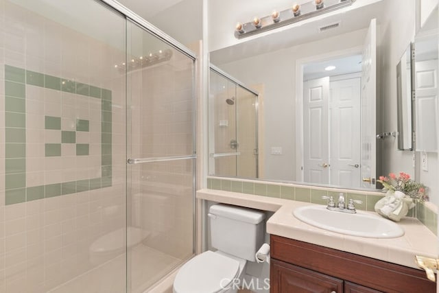 3264 Silver Maple Dr, Yorba Linda, CA 92886 - full bathroom featuring vanity, toilet, and a stall shower