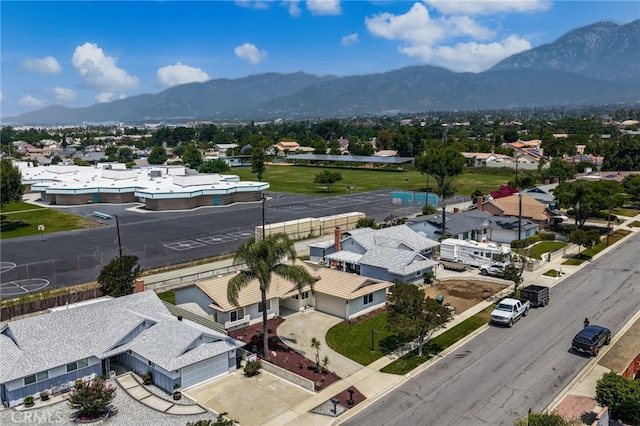 6880 Topaz St, Rancho Cucamonga, CA 91701 - aerial perspective of suburban area with a mountain backdrop