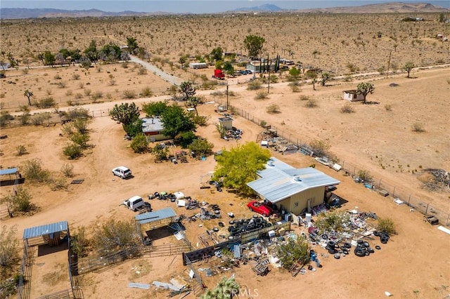1676 Avalon Ave, Yucca Valley, CA 92284 - aerial view of sparsely populated area with a desert landscape and a mountain backdrop