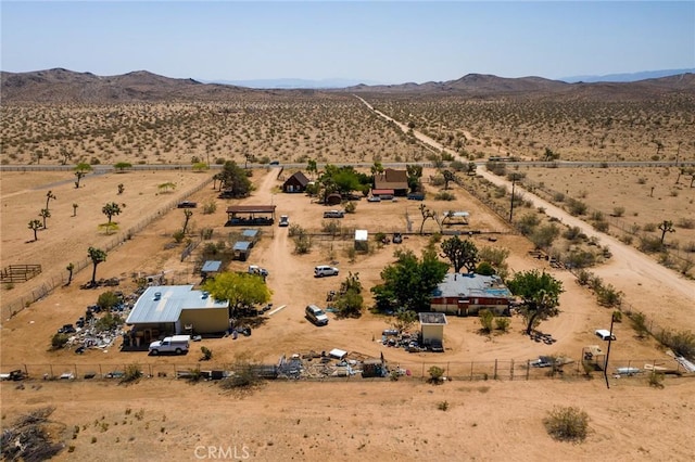 1676 Avalon Ave, Yucca Valley, CA 92284 - aerial view of sparsely populated area featuring a desert landscape and a mountainous background