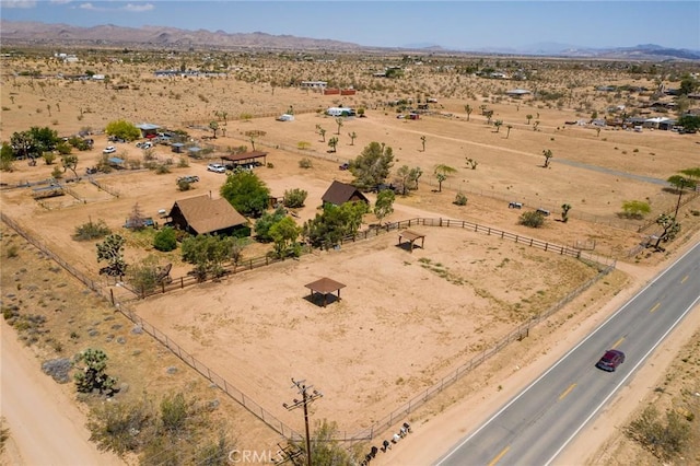1676 Avalon Ave, Yucca Valley, CA 92284 - aerial view of sparsely populated area featuring a desert landscape and mountains
