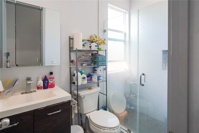 13672 Monroe St, Westminster, CA 92683 - full bathroom with vanity, toilet, and a stall shower