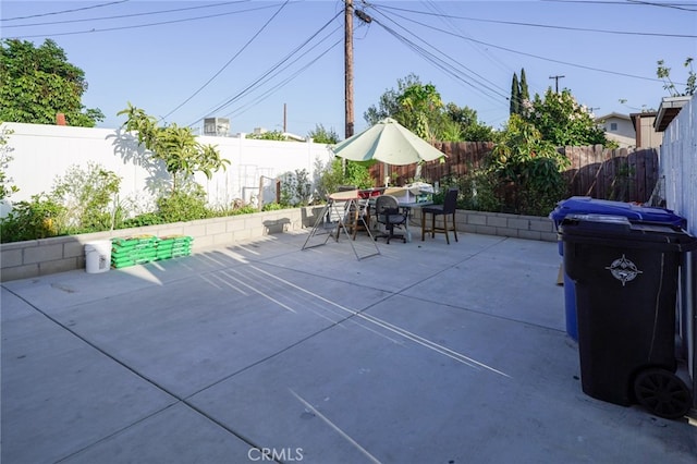 13672 Monroe St, Westminster, CA 92683 - fenced backyard with outdoor dining area and a patio