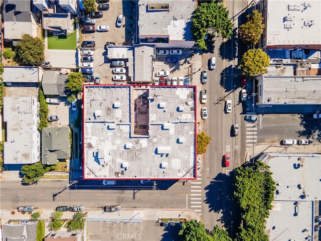 1262 Fedora St, Los Angeles, CA 90006 - aerial overview of property's location with property parcel outlined