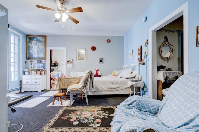 1262 Fedora St, Los Angeles, CA 90006 - bedroom with a baseboard heating unit and ceiling fan