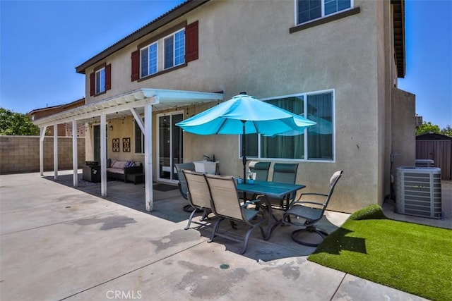 6886 Cache Way, Jurupa Valley, CA 91752 - view of patio featuring an outdoor hangout area and a pergola