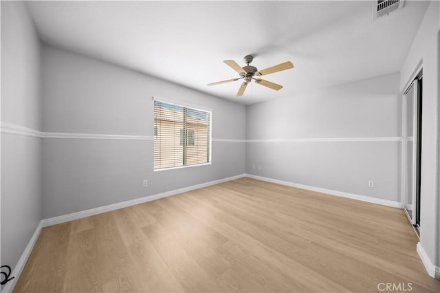 12337 Columbia Ln, Eastvale, CA 91752 - unfurnished room with ceiling fan and light wood-style floors