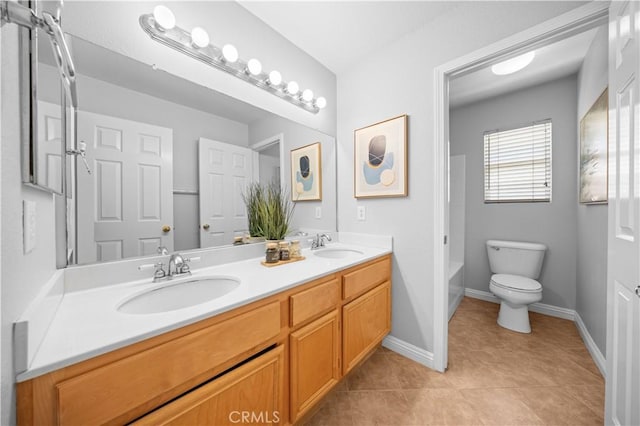 12337 Columbia Ln, Eastvale, CA 91752 - full bathroom featuring double vanity and tile patterned floors