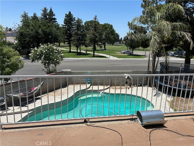 5825 Sky Lakes Ave, Bakersfield, CA 93313 - view of swimming pool featuring a fenced backyard and a patio area