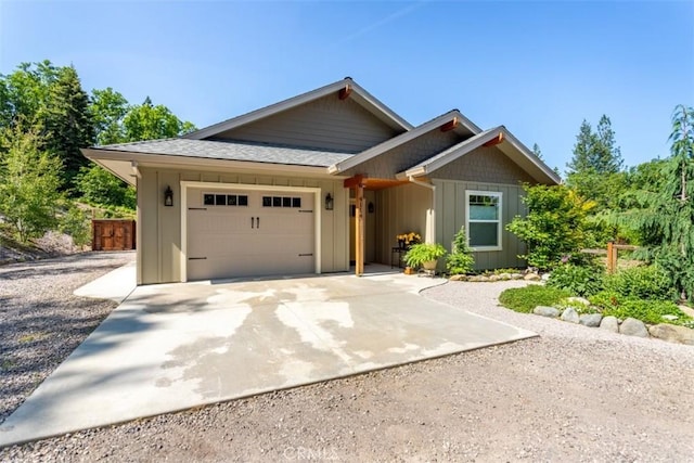 9116 Rocky Rd, Weed, CA 96094 - craftsman inspired home featuring an attached garage, driveway, board and batten siding, and a shingled roof