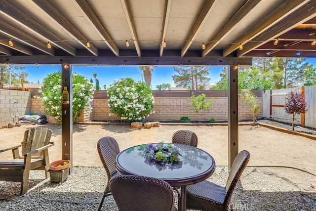 2846 Nandina Dr, Palmdale, CA 93550 - fenced backyard with a patio area and outdoor dining area