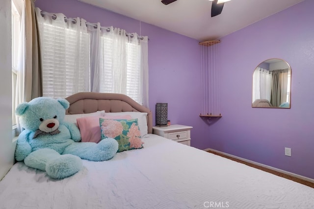 2846 Nandina Dr, Palmdale, CA 93550 - bedroom featuring baseboards and a ceiling fan