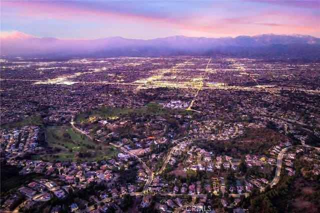 19599 Highland Terrace Dr, Walnut, CA 91789 - aerial view at dusk of a mountain view