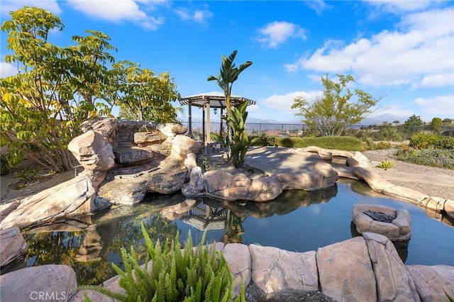 19599 Highland Terrace Dr, Walnut, CA 91789 - exterior view of a garden pond