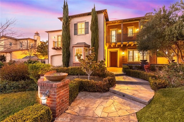 19599 Highland Terrace Dr, Walnut, CA 91789 - view of front facade with a balcony and stucco siding