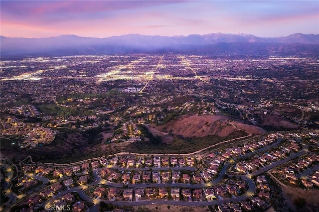 19599 Highland Terrace Dr, Walnut, CA 91789 - aerial view at dusk of a mountain view