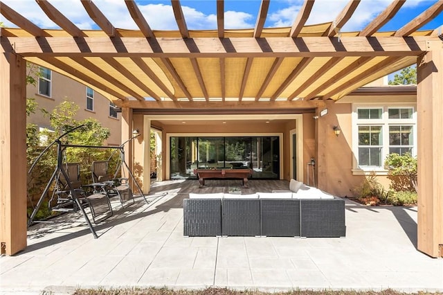 11 Goldenrod, Lake Forest, CA 92630 - view of patio / terrace featuring outdoor lounge area and a pergola