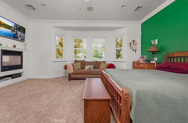 8401 Mayer Ave, Bakersfield, CA 93314 - bedroom featuring ornamental molding, carpet, and baseboards
