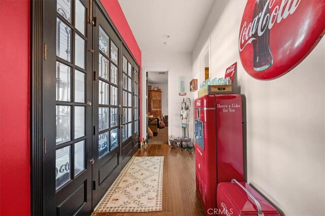 8401 Mayer Ave, Bakersfield, CA 93314 - entryway with wood finished floors and french doors