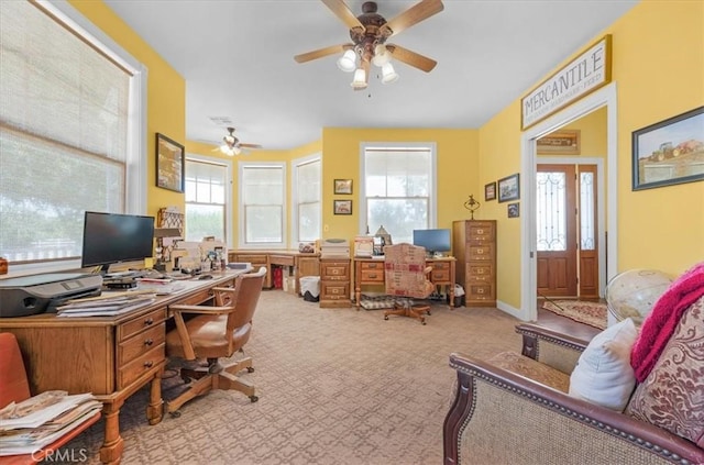 8401 Mayer Ave, Bakersfield, CA 93314 - carpeted office with a ceiling fan