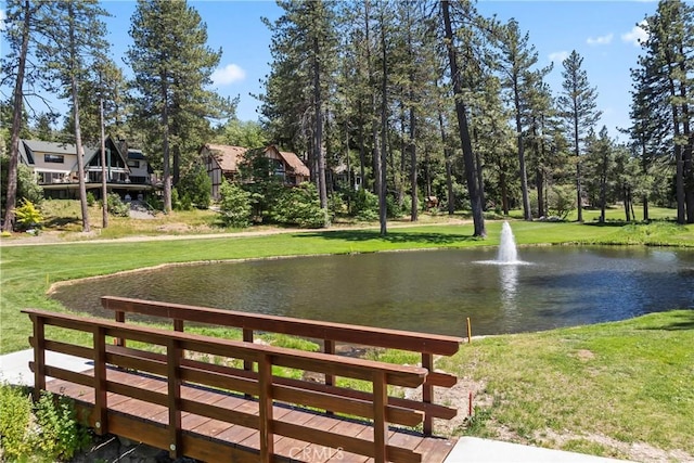 524 Golf Course Rd, Lake Arrowhead, CA 92352 - view of home's community featuring a water view and a yard