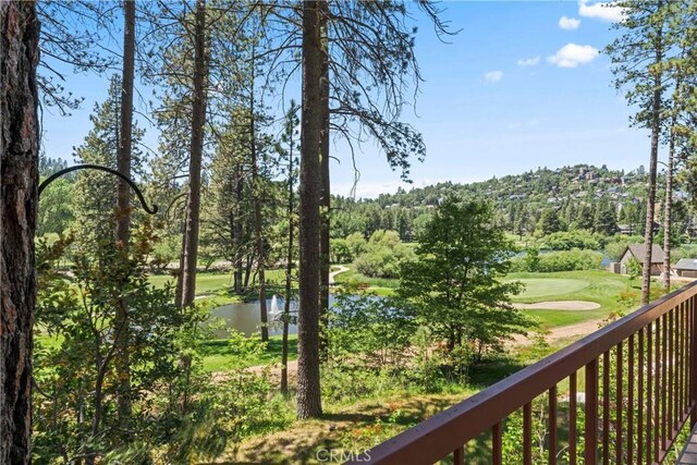 524 Golf Course Rd, Lake Arrowhead, CA 92352 - balcony with golf course view and a water view