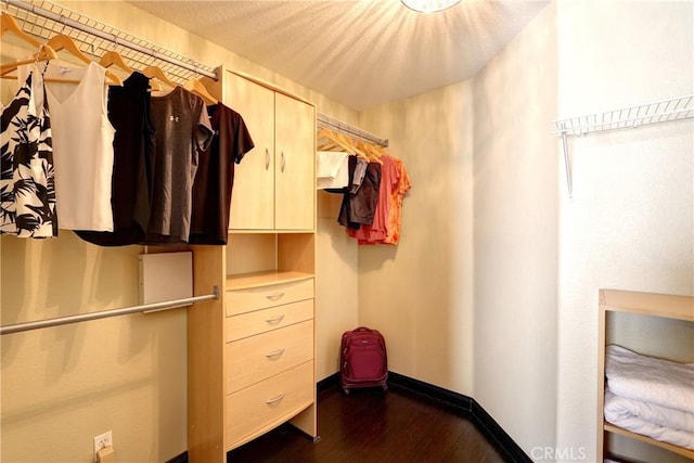 19068 Sunflower Pl, Riverside, CA 92508 - walk in closet with dark wood-style flooring