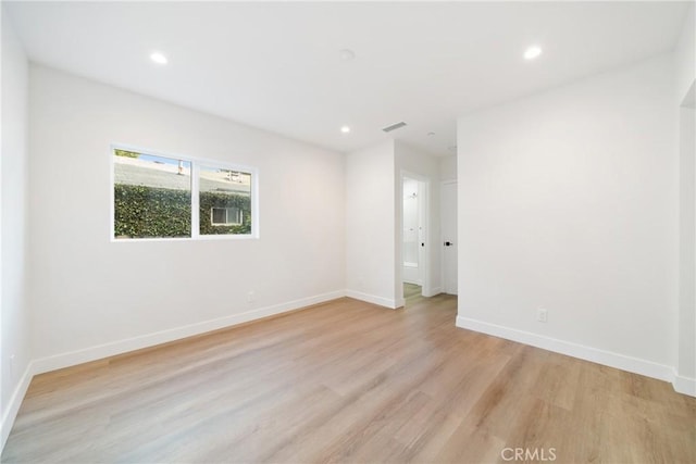 2536 Cotner Ave, Los Angeles, CA 90064 - empty room with light wood-style floors and recessed lighting