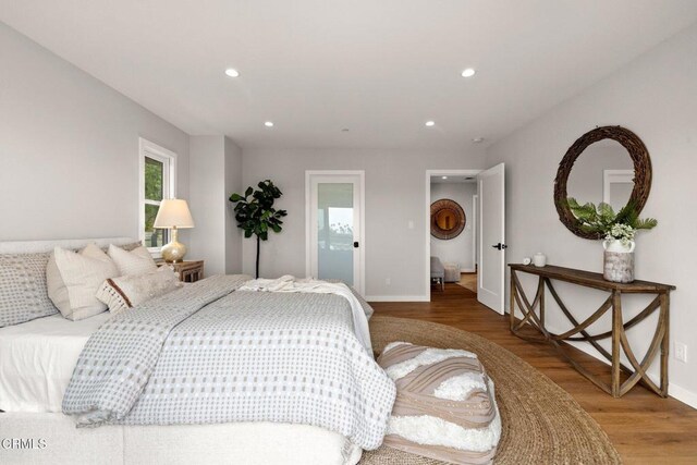 845 Rollin St, South Pasadena, CA 91030 - bedroom with wood finished floors and recessed lighting