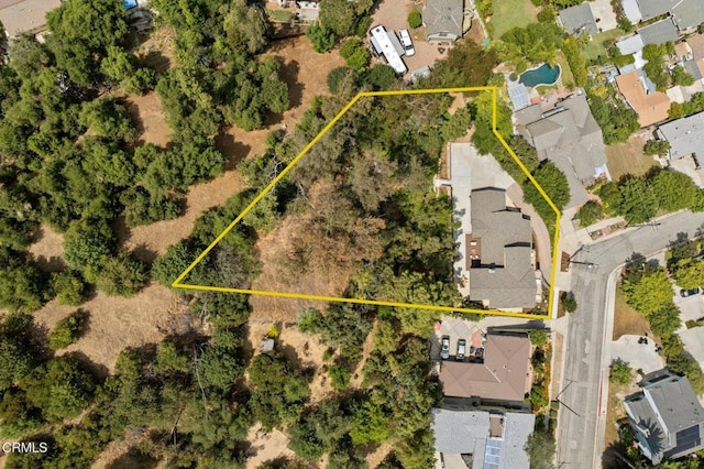 845 Rollin St, South Pasadena, CA 91030 - aerial view of residential area featuring property parcel outlined