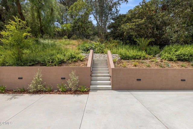 845 Rollin St, South Pasadena, CA 91030 - view of patio / terrace featuring stairway and view of scattered trees