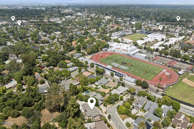 845 Rollin St, South Pasadena, CA 91030 - aerial view of property and surrounding area