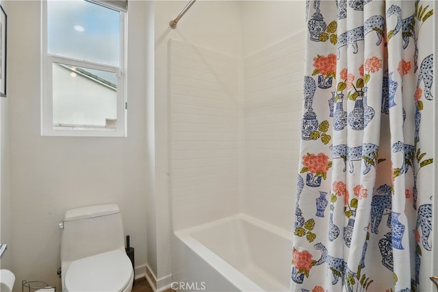 28410 Orange Park Dr, Castaic, CA 91384 - full bath with toilet and shower / bath combo with shower curtain