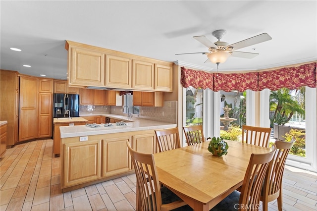 1042 Coronet Dr, Riverside, CA 92506 - dining room with ceiling fan and recessed lighting