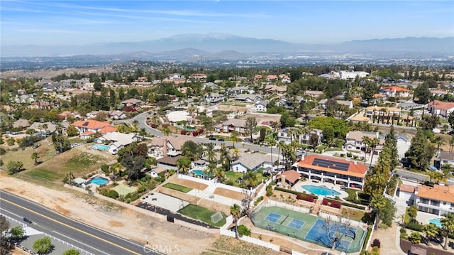 1042 Coronet Dr, Riverside, CA 92506 - aerial view of residential area featuring a mountain backdrop