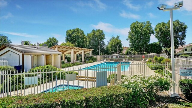 26010 Coronado Ct, Valencia, CA 91355 - community pool with a pergola
