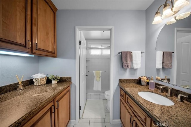 26010 Coronado Ct, Valencia, CA 91355 - bathroom with vanity and tile patterned floors