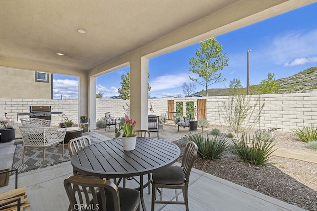 27774 Marquee Dr, Valencia, CA 91381 - view of patio with outdoor dining area and area for grilling