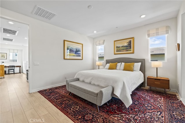 27774 Marquee Dr, Valencia, CA 91381 - bedroom featuring light wood-style flooring and recessed lighting