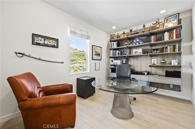 27774 Marquee Dr, Valencia, CA 91381 - office with wood finished floors and recessed lighting