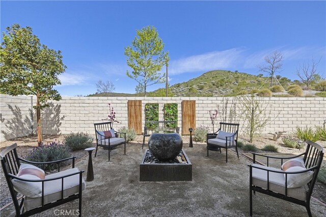 27774 Marquee Dr, Valencia, CA 91381 - view of patio / terrace featuring a mountain view