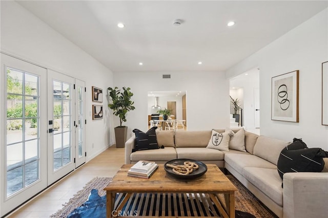 23509 Community St, West Hills, CA 91304 - living room featuring recessed lighting and wood finished floors
