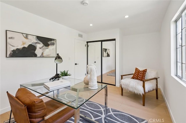 23509 Community St, West Hills, CA 91304 - office featuring light wood-style floors and recessed lighting