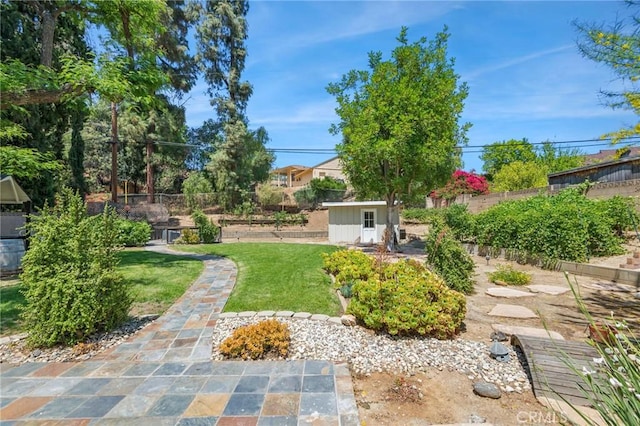 23509 Community St, West Hills, CA 91304 - view of yard with a shed