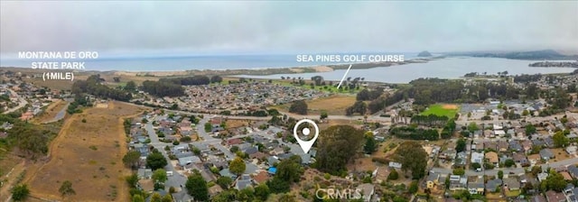 269 Los Padres Ct, Los Osos, CA 93402 - aerial view of property and surrounding area featuring a large body of water and nearby suburban area