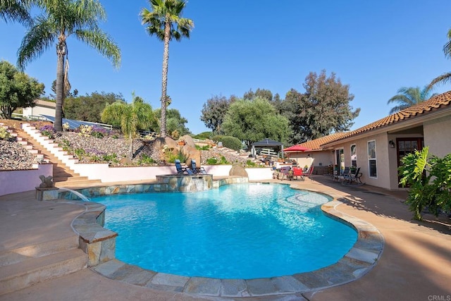 1896 Via Del Torrie, Alpine, CA 91901 - swimming pool with a patio and stairs
